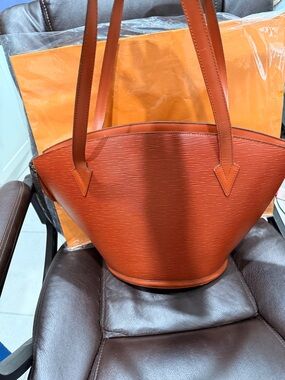 LOUIS VUITTON ST JACQUES EPI SHOULDER BAG caramel color